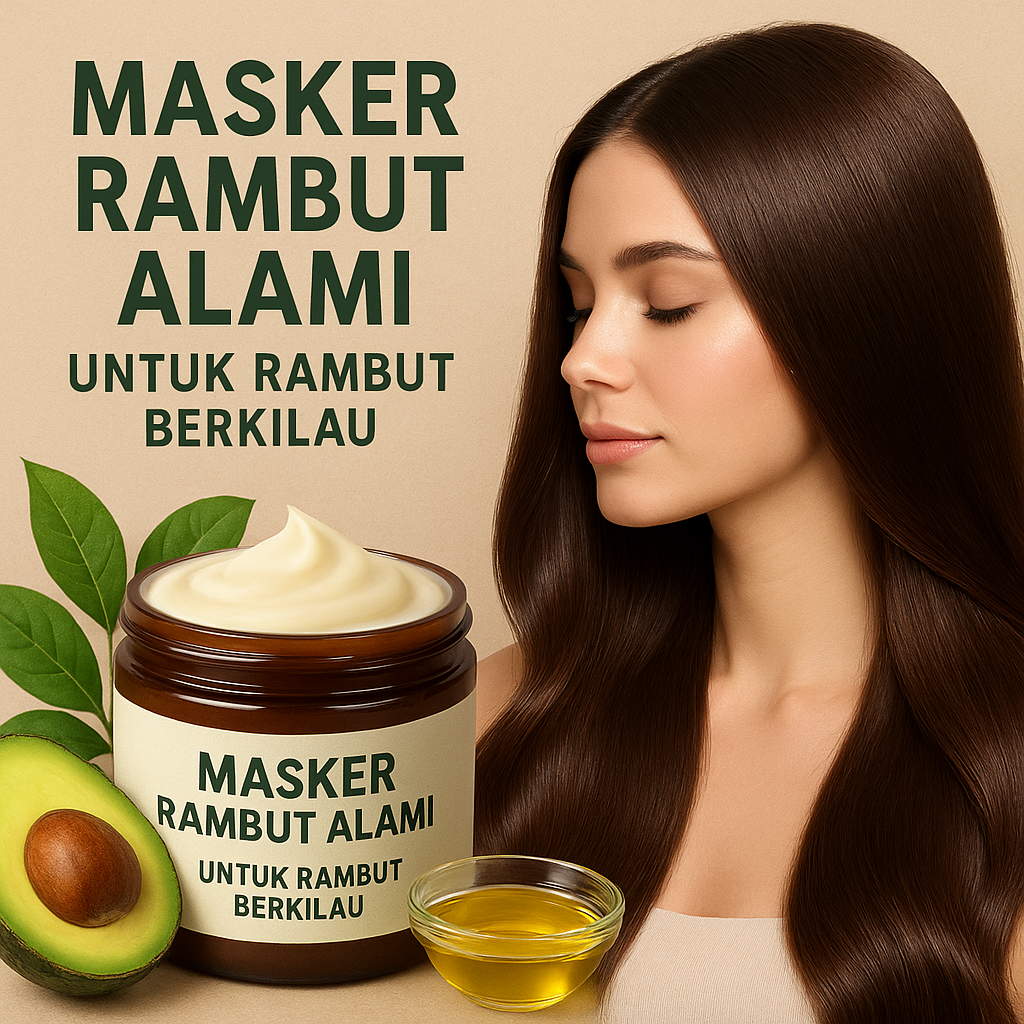 Masker Rambut Alami untuk Rambut Berkilau